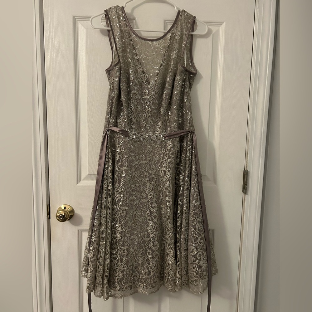 Betsy Adam size 14 golden/tan formal dress